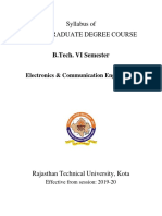 Syllabus of Undergraduate Degree Course: B.Tech. VI Semester