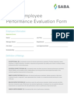 Annual Employee Performance Evaluation Form