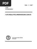 028 - 1: 1997 CEB Standard: Xlpe Insulated Underground Cables