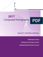 Computed Tomography: Quality Control Manual