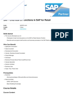 Overview of Functions in Sap For Retail