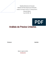 Analisis de Precios Unitarios (APU)