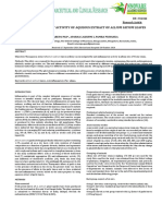 Anti-Inflammatory Activity of Aqueous Extract of Allium Satium Leaves