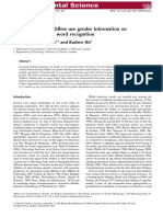 Paper French-Learning Toddlers Use Gender Information On Determiners During Word Recognition