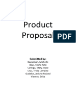 Product Proposal: Submitted by