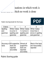 To Identify Situations in Which Work Is Done and in Which No Work Is Done