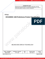 Title: HV320WXC-200 Preliminary Product Specification: Beijing Boe Display Technology