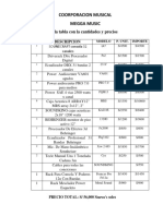 Proforma de Equipo de Sonido