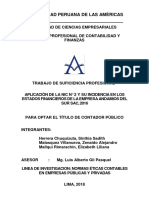 Aplicación de La Nic #2 y Su Incidencia en Los Estados Financieros de La Empresa Andamios Del Sur Sac, 2016