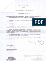 Proclamation 60: November 16, 2010 Is National Philippine Holiday (Eid'l-Adha)