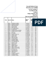 Final KMDC Result Merit Wise