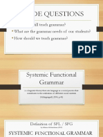 Systemic Functional Grammar