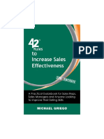 42 Rules To Increase Sales Effectiveness. A Practical Guidebook For Sales Reps, Sales Managers and Anyone Looking To... PDF