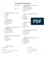 Total Quality Management MCQs