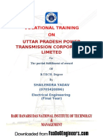 Summer Training Report On Unnao Sub Station PDF