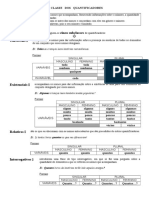 A Classe Dos Quantificadores - Sintese