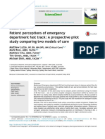 Patient Perceptions of Emergency Department Fast Track: A Prospective Pilot Study Comparing Two Models of Care