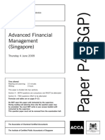 Advanced Financial Management (Singapore) : Thursday 4 June 2009