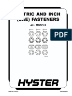 Metric and Inch (Sae) Fasteners: All Models