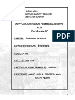 Proyecto SOCIOlOGIA I 29 2016