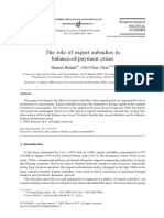 The Role of Export Subsidies in Balance-Of-Payment Crises: Hamid Beladi, Chi-Chur Chao