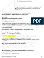 Steps in Selecting Thesis Topic