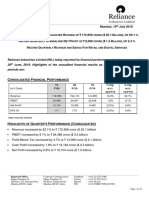 Media Release - RIL 1Q FY 19-20