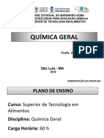 Slide Da - Química Geral - Prof. Vera Lúcia Neves Dias