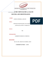 Trabajo Pacientes Cardiaco y Anticoagulantes Odontologica Integral Adulto I