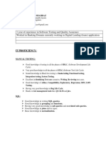 1 Year of Experience in Software Testing and Quality Assurance Worked in Banking Domain Currently Working in Digital Lending (Loans) Application