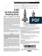 Series N170-M2 Hot Water Extender Tempering Valves Specification Sheet