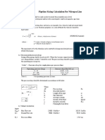 Pipeline Sizing Calculation For Nitrogen Line: 1.0 G Eneral