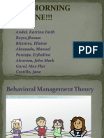 Behavioral Management Theory 1