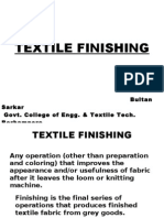 Textile Finishing: Bultan Sarkar Govt. College of Engg. & Textile Tech. Berhampore