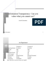 Information Transparency: Can You Value What You Cannot See?