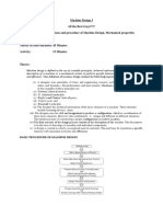 Machine Design I All The Best Guys!!!!! Class I: General Considerations and Procedure of Machine Design, Mechanical Properties