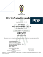 Certificado en Autocad 2 D