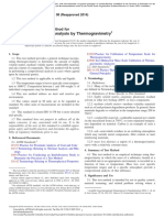 Compositional Analysis by Thermogravimetry: Standard Test Method For