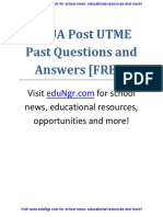 AAUA Post UTME Past Questions and Answers EduNgr PDF