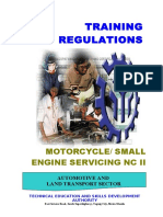 Training Regulations: Motorcycle/ Small Engine Servicing NC Ii