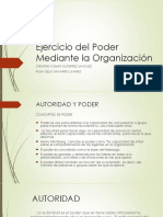 Ejercicio Del Poder Mediante La Organización