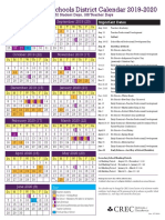 2019-2020 Crec Magnet School District Calendar