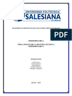 Ensayo de La Segunda Ley de La Termodinamica