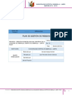 Plan de Gestión de Riesgos