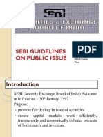 SEBI Guidelines For Public Issue