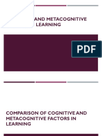 Cognitive and Metacognitive Factors in Learning