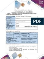 Guía de Actividades y Rúbrica de Evaluación - Tarea 1 - Declinar Sustantivos, Adjetivos y Derivación