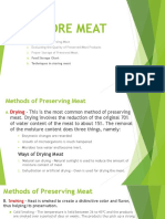 Store Meat: Methods of Preserving Meat Evaluating The Quality of Preserved Meat Products Proper Storage of Preserved Meat