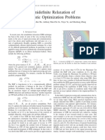 Semidefinite Relaxation of Quadratic Optimization Problems