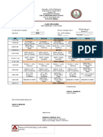 Curriculum Grade: Room Assignment: SHS Building 1, Room 9 Section: No. of Enrollees: Male: - Female